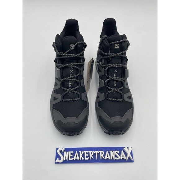 New Salomon X Ultra 4 Mid Goretex Black Hiking Boots Size US Mens 13 Wide New NB